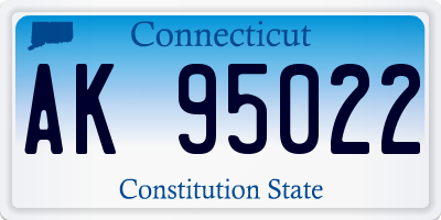 CT license plate AK95022