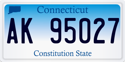CT license plate AK95027