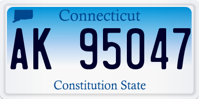 CT license plate AK95047