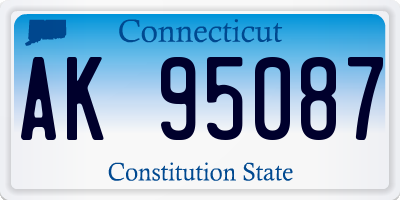 CT license plate AK95087