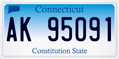 CT license plate AK95091