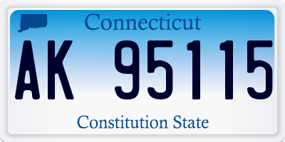 CT license plate AK95115