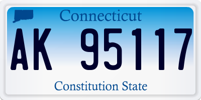 CT license plate AK95117