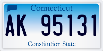 CT license plate AK95131