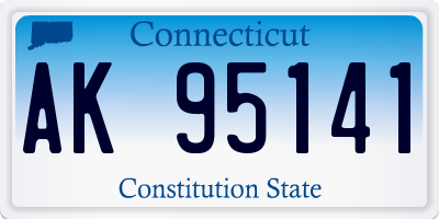 CT license plate AK95141