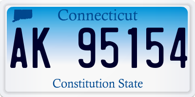 CT license plate AK95154