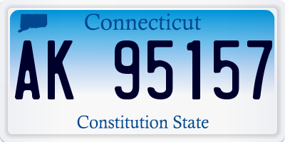 CT license plate AK95157