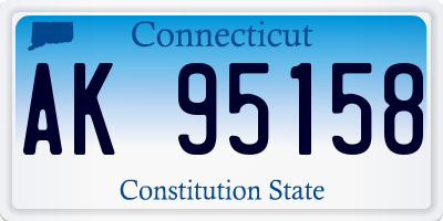 CT license plate AK95158
