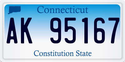 CT license plate AK95167