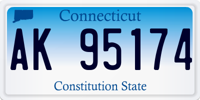 CT license plate AK95174