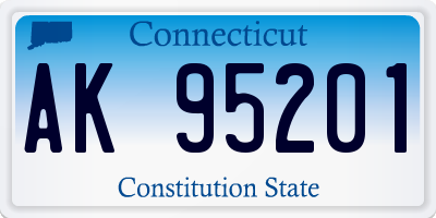 CT license plate AK95201