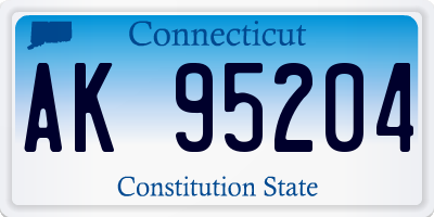 CT license plate AK95204