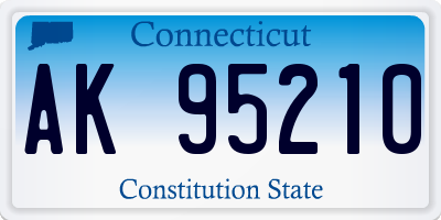 CT license plate AK95210