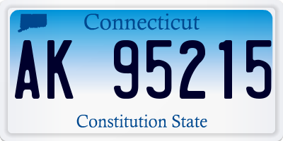 CT license plate AK95215
