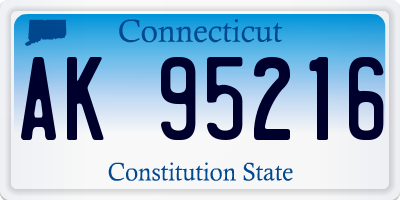 CT license plate AK95216