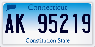 CT license plate AK95219