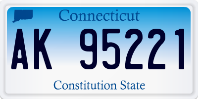 CT license plate AK95221