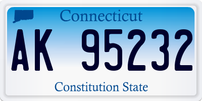 CT license plate AK95232