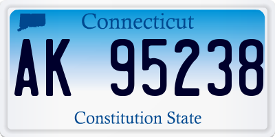 CT license plate AK95238