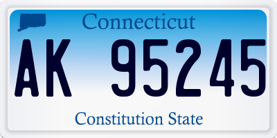 CT license plate AK95245
