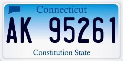 CT license plate AK95261