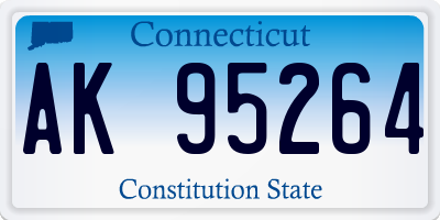 CT license plate AK95264