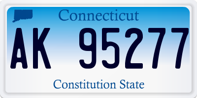 CT license plate AK95277