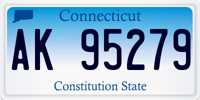 CT license plate AK95279