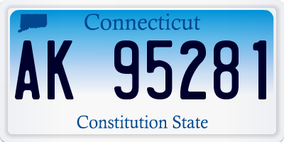 CT license plate AK95281