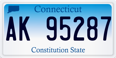 CT license plate AK95287