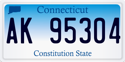 CT license plate AK95304