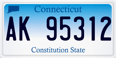 CT license plate AK95312