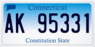 CT license plate AK95331