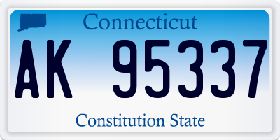 CT license plate AK95337