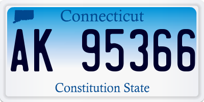 CT license plate AK95366