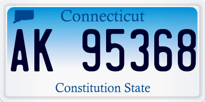 CT license plate AK95368