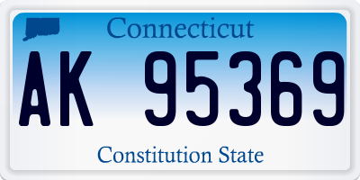 CT license plate AK95369
