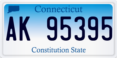 CT license plate AK95395
