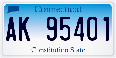 CT license plate AK95401