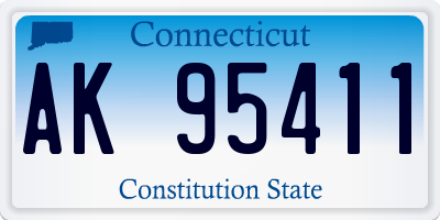 CT license plate AK95411
