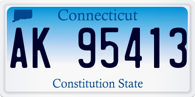 CT license plate AK95413