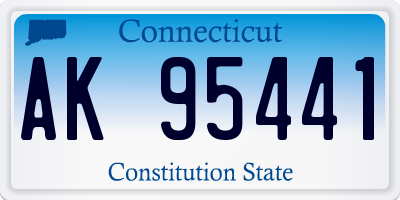 CT license plate AK95441