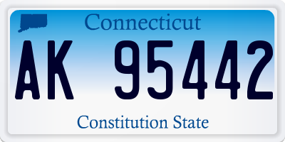 CT license plate AK95442