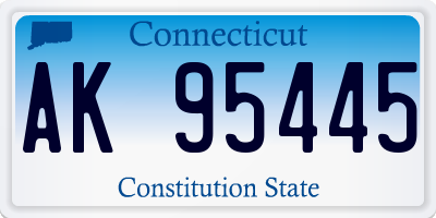 CT license plate AK95445