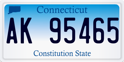 CT license plate AK95465