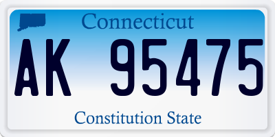 CT license plate AK95475