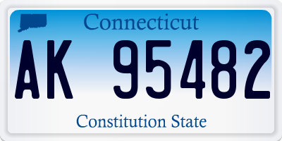 CT license plate AK95482
