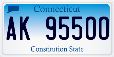 CT license plate AK95500