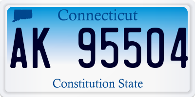 CT license plate AK95504