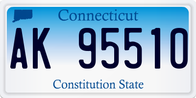 CT license plate AK95510